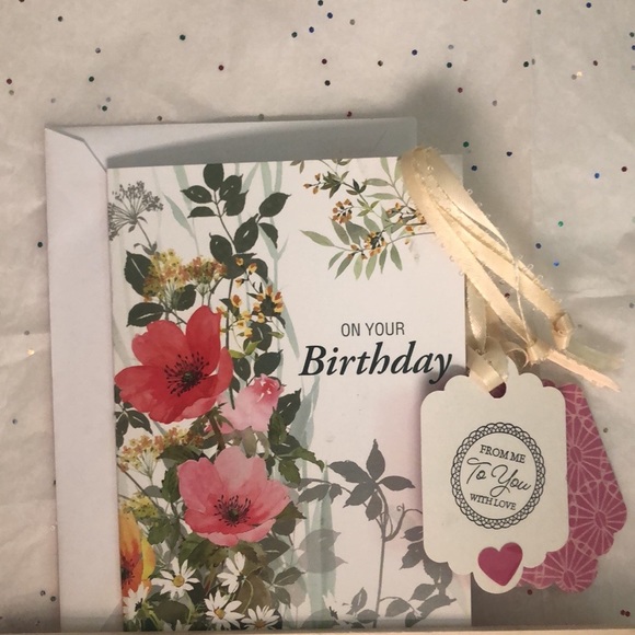 Birthday Greeting Card with envelope and two handcrafted gift tags - Picture 10 of 11